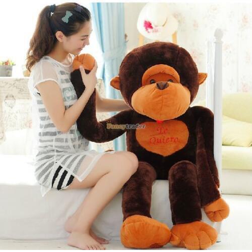 Fancytrader Super Lovely 51'' / 130cm Biggest Stuffed Plush Monkey Toy, Nice Gift For Kids and Friends, Free Shipping FT50258