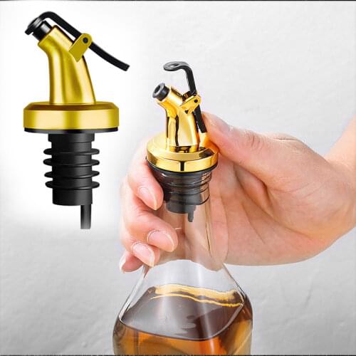 2 Color Oil Bottle Stopper Lock Plug Seal Leak-proof Olive Oil Liquor Dispenser ABS Wine stopper Leak-proof Nozzle Kitchen Tools