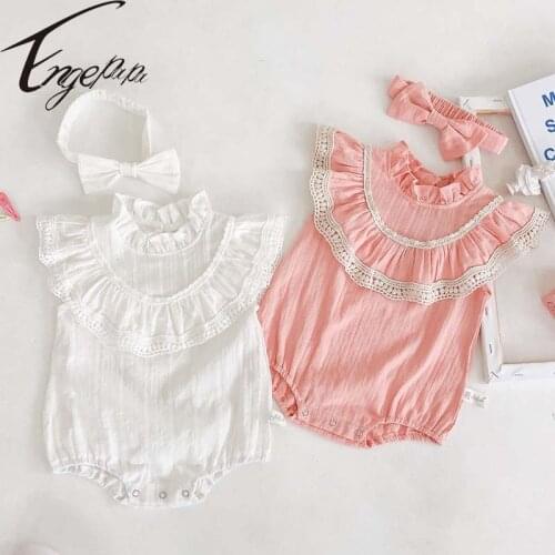 Engepapa Korean Style Toddler Baby Girl Romper Cotton Sleeveless Newborn Baby Girls Jumpsuit Summer Baby Girls Clothes
