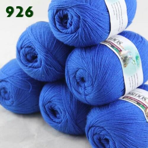Lot of 6 Skeins Fine Lace Soft Wool Acrylic Cashmere Yarn Knittin Bramble Berry Blue 238-926-6