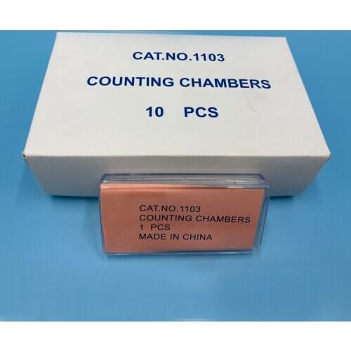 Blood Cell Count Plate Glass Microscope Slide with Grid Counting Chambers for Hemocytometer Yeast Counting Biology Tool