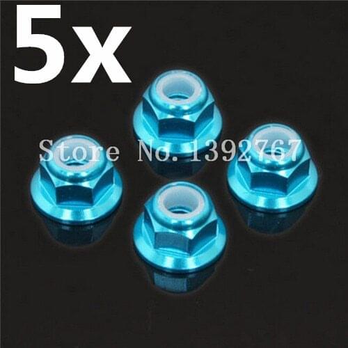 Wholesale 5Packs/Lot 4P/Pack HSP 102049 122049 (02190) Alum Nylon Nut M4 1/10 Upgrade Parts 4WD RC Car For HSP Himoto EP Cars