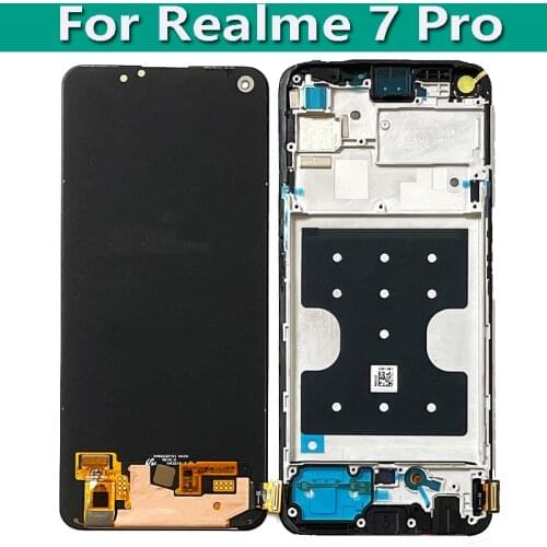 Original 6.4" For Realme 7 Pro RMX2170 LCD Display Touch Screen Digitizer Assembly Replacement Parts