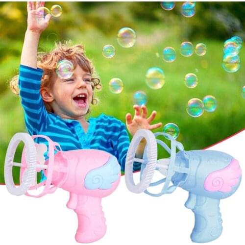 Bubble Machine Space Rocket/Angel Bubble Machine for Kids Gifts Bubbles Toys Electric Automatic Bubble Maker with S/L nozzles