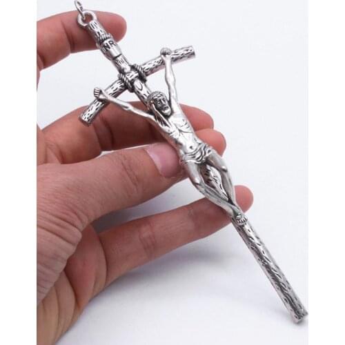 2pcs Crucifixion of Christian Jesus as Christian Church Office Household Religious Ornaments Wall Crucifix Antique Home