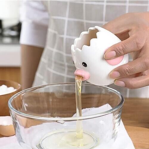 Egg Separator White Yolk Sifting 2 Colours Ceramics Home Kitchen Cooking Gadget Mini Cute Cartoon Chick Household Tools
