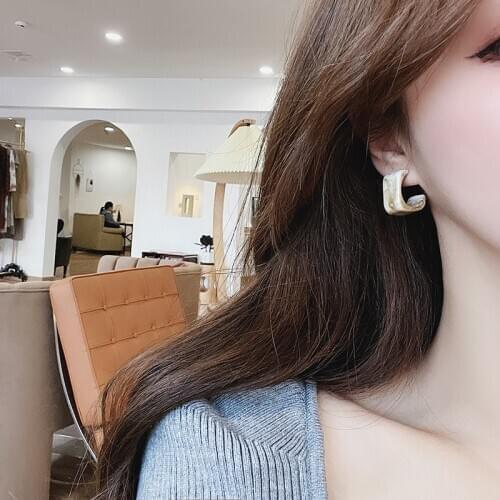 Retro Style Geometry Earring No Hole Ear Clips Colourful Clip On Earring Without Piercing Minimalist Earrings Jewelry CE917