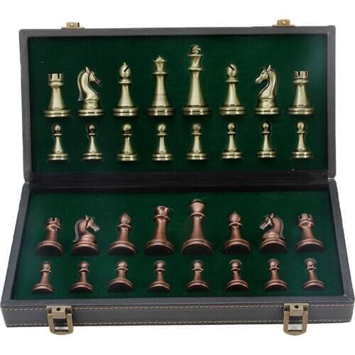 Chess Set with Game Board Interior for Storage Educational Games & Board Games & Traditional Games