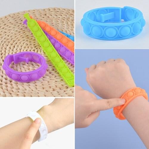 Silicone Fidget Toys Bubble Wristband Sensory Toy Anti-stress Relaxing Toy Bracelet Autism Toys Educational Toy for Adults Kids
