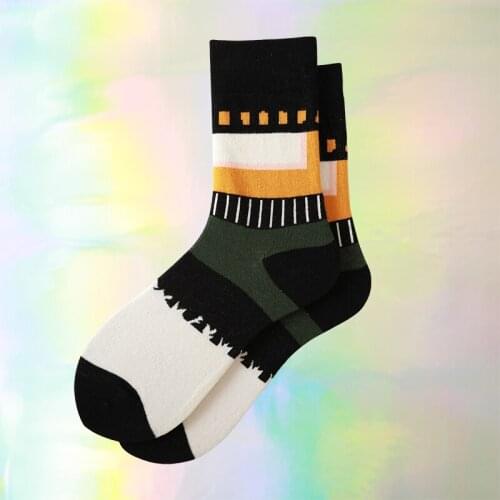 College Striped Men and Women In Tube Socks Street Europe and America Harajuku Color Matching Design Couple Tide Brand Hip Hop