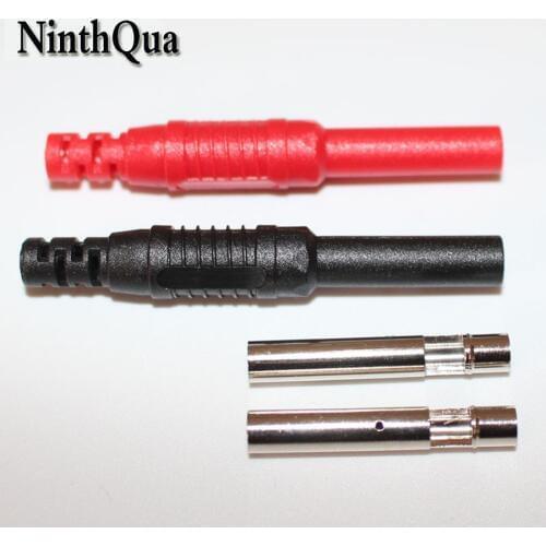 30pcs Safety 4mm Female Banana Inline Socket Jack Connector Solder Type for Max.Cable OD.4.0mm CATII 600V/24A