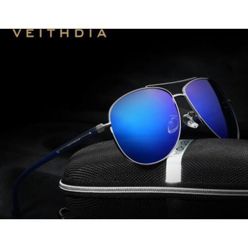 VEITHDIA Brand Designer Fashion Unisex Mens Sun Glasses Polarized Mirror Vintage Sunglasses Male Eyewear For Men/Women 2708