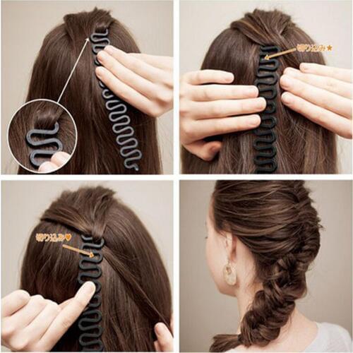 1PC Black Fashion Magic Easy Braid Wave Hair Disk Device Tress Women Hair Braider Hair Tools