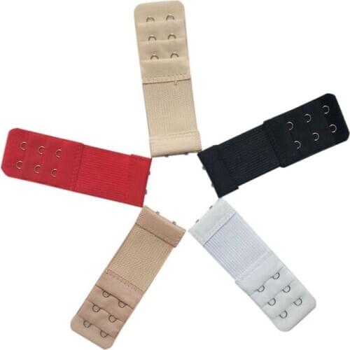 1PC Women’s 3 Rows 2 Hooks Bra Extender Underwear Buckle Bra Elastic Strap Adapter 9.7*3.2cm