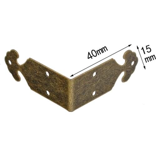 10pcs Corner Bracket Decorative Jewelry Chest Wine Gift Wood Box Feet Furniture Corner Protector Table Desk Edge Guard Hardware