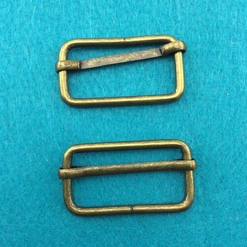 100 pcs/lot) 3.2cm Ribbon slip Metal buckle suspenders adjustment buckles Webbing Slider Tri Glide sewing materials