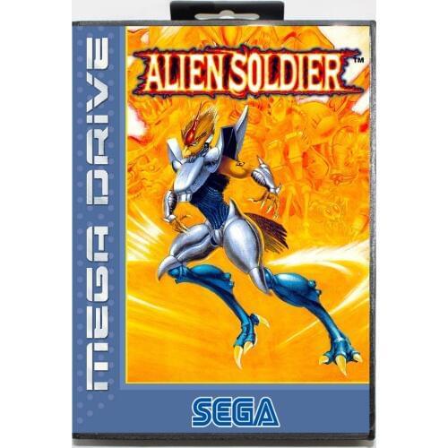 Alien soldier 16 bit SEGA MD Game Card With Retail Box For Sega Mega Drive For Genesis