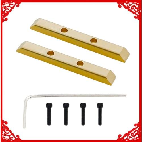 2 pcs/set copper counter weight blocks on skid plate for Axial SCX24 crawlers upgraded Parts