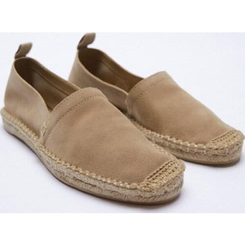 2021 Summer Shoes Women Flat Straw Fisherman Loafers Small Fragrant Wind Lazy Love Single Shoe Flock Flats Sneakers Shoes Woman