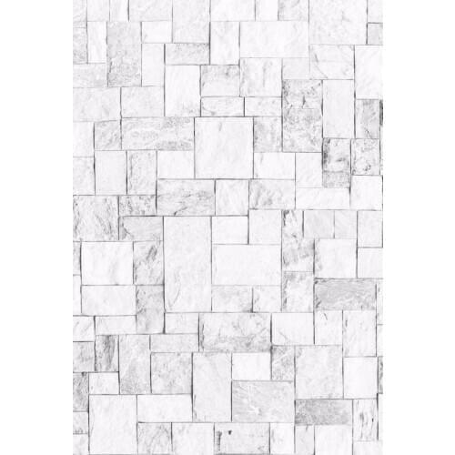 VinylB White Retro Brick Background Photography Wall Washable Microfiber Backdrop For Photography Village Photo Shoot Background