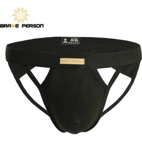 BRAVE PERSON Brand Mens Sexy Thongs Briefs Double D G-string Thong Men Tanga Gay Underwear Male Jockstraps B1158