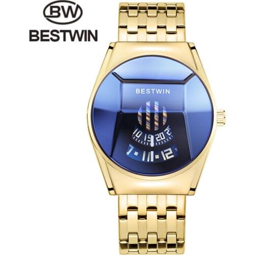 2021 New Fashion BESTWIN Mens Watches Top Luxury Brand Sport Men Locomotive Wristwatch Waterproof Quartz Clock Relogio Masculino