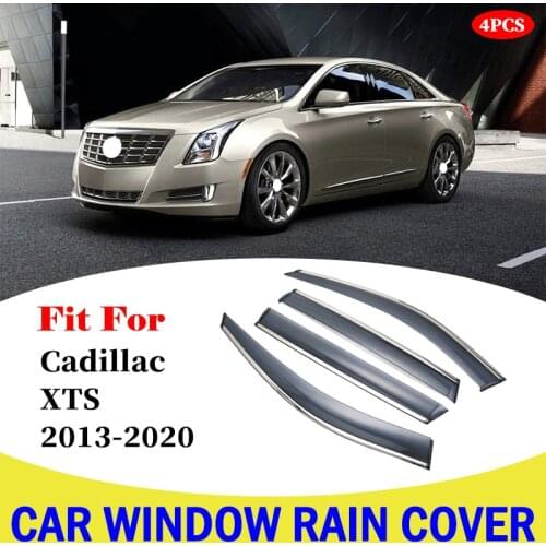 For Cadillac XTS Window Deflectors Car Styling Window Visor Shades Sun Rain Shield Deflector Guards Car Accessories 2016-2020
