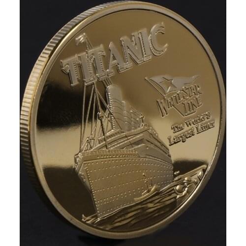 Pretty Commemorative Coin Titanic Ship Incident Collection Arts Gifts Alloy Drop Ship