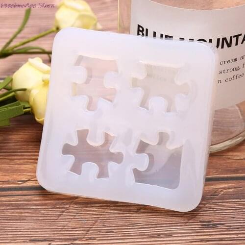 1Pcs Puzzle Piece Gemstone Crystal Epoxy Resin Mold DIY Jewelry Pendant Making Tools Epoxy Clear Silicone Mould
