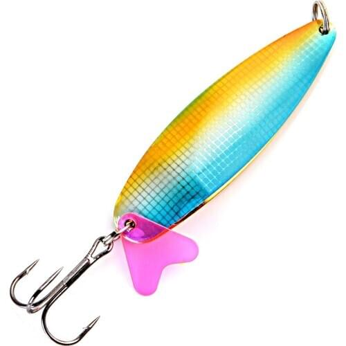 FTK Metal Fishing Lures Double Spoon Lure With Treble Hook 25g 30g 35g Spinner Bait Jigging Hard Bait For Pike Carp Fishing