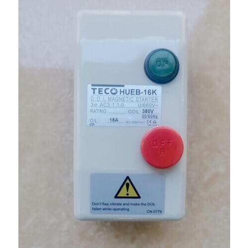 HUEB-16K Three Phase 3Pole 12.5-18A 5.5KW 7.37HP Magnetic Motor Starter 380V Coil