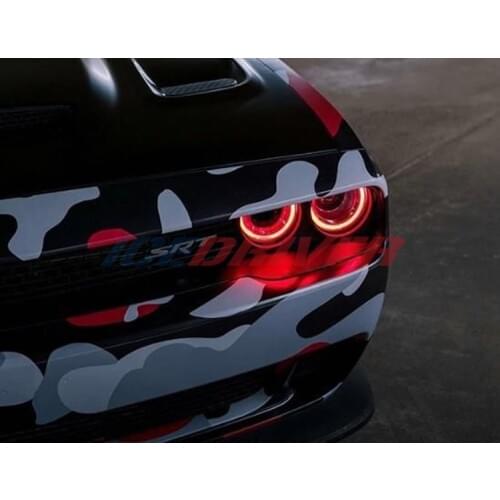 Icedriver for Dodge Challenger DRL RGB multicolor LED boards 2015-2019 daytime running lights Red Blue Demon Eye lighting bulbs