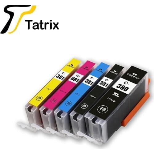Tatrix BCI-380XL BCI-381 BCI381 Compatible Ink Cartridge for Canon PIXUSTR 7530/TR8530/ TS6130/TS6230/TS8130/ TS8230 TR9530