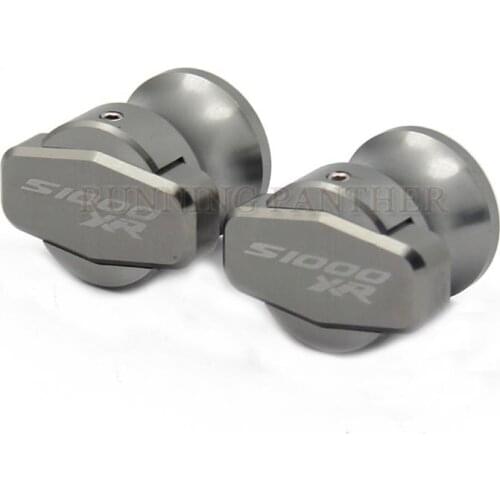 With logo Motorcycle Swingarm Spools Sliders Stand Screws for BMW S1000RR HP4 2010-2015 S1000R 2014-2015 S1000XR 2015-2016