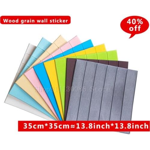 Classic Simple Wood Designs 3D Soft Wall Panel Wall Stickers For Kindergarten Bedroom Decoration Wall Sticker
