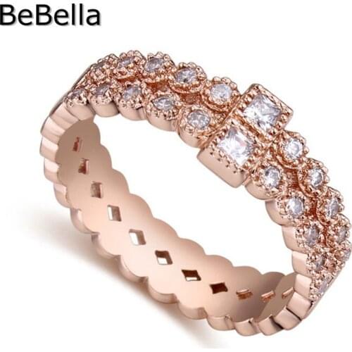 Classic Women Round Imitation Diamonds Rings For Couples Made With AAA Grade Cubic Zirconia For Wedding