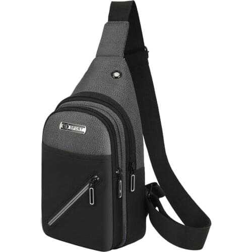 Fashion Mans Chest Bag Summer New Trendy Nylon Waterproof Crossbody Bags Solid Color Business Travel Bags 2021