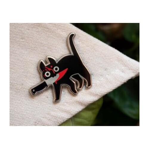 Black Cat Soft Enamel Pin / Brooch