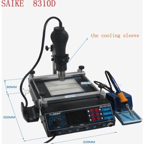 Rework Station SAIKE 8310D 220v Or 110v Soldering Station Hot Air station+soldering iron+Preheat Station 3 In 1