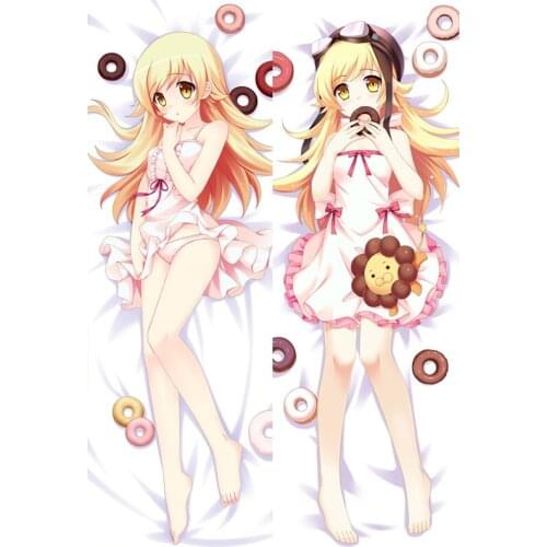 Monogatari character Hitagi Senjogahara and Tsubasa Hanekawa throw pillow cover Bakemonogatari Shinobu Oshino body Pillowcase