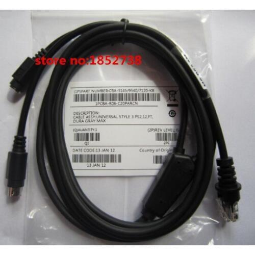 New compatible 2M PS2 cable for MS9540/MS7120/MS5145/MS-9535/MS3580/MS-9520/MS-9544/MS-7625 Barcode scanner gun