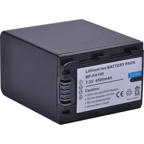 NP-FH100 4500mAh Rechargeable Li-ion battery for Sony FH70 FH100 A230 A330 A290 A380 Alpha DSLR DSC-HX1 HX100 HX100V HDR-TG1E