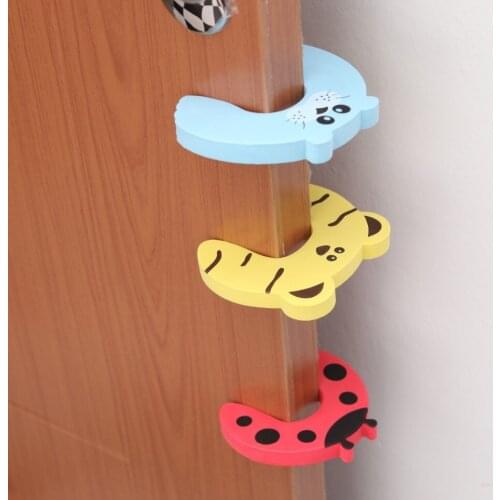 20pcs/lot Child kids Baby Animal Cartoon Door Jammers Stop stopper holder lock Safety guard Finger BTRQ0073