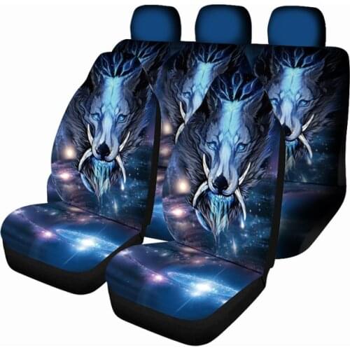 Animal Lion Print Car Seat Covers Full Set for Women, Non Slip Auto Seat Covers Bucket Seat Cover Car Interior Accessories