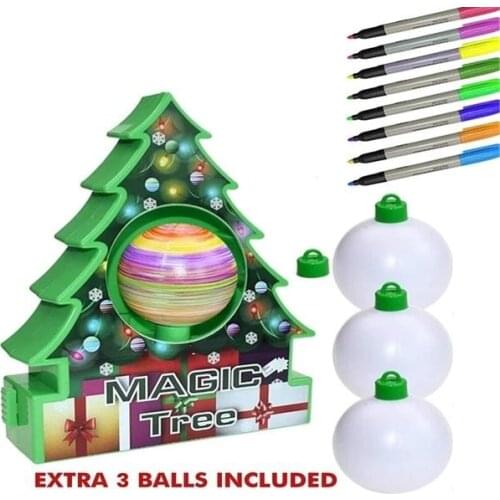 Christmas Tree Painting Ball Christmas Tree Jewelry DIY Christmas Ornaments Xmas Tree Decor Kit Painting Ball Electric Toy