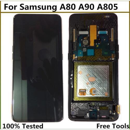 Original LCD For Samsung Galaxy A80 SM-A805F/DS A905F SM-A90 LCD Display Touch Screen Digitizer Assembly LCD For Galaxy A90 A805