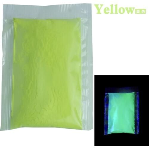10g per Pack Yellow Color Luminous Paint Noctilucent Powder Fluorescence DIY Party Creative Glow In Dark Decorations for Home