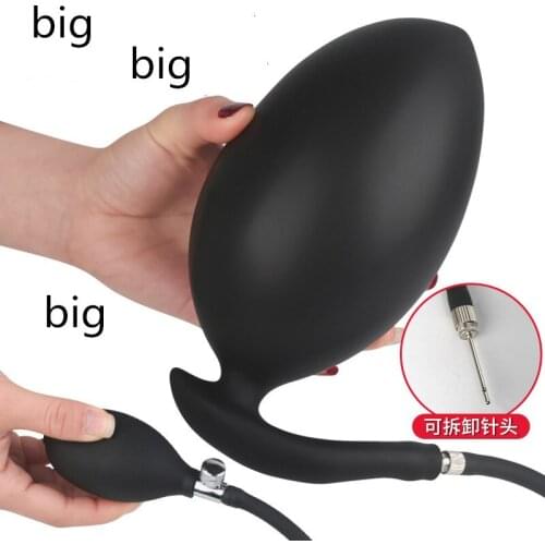 Unisex Sex Toys Silicone Dildo Inflatable Anal Plug Big Anal Butt Plug Pump Female Vaginal Anus Dilator Men Prostate Massage