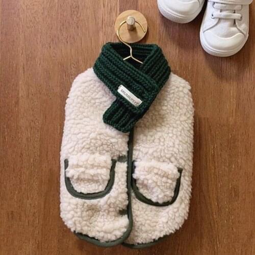 Winter Pet Dog Coats Polar Fleece Dog Clothes Send Scarf Warm For Puppy Dogs Hoodies Jacket Worn On Both Sides Clothes Chihuahua