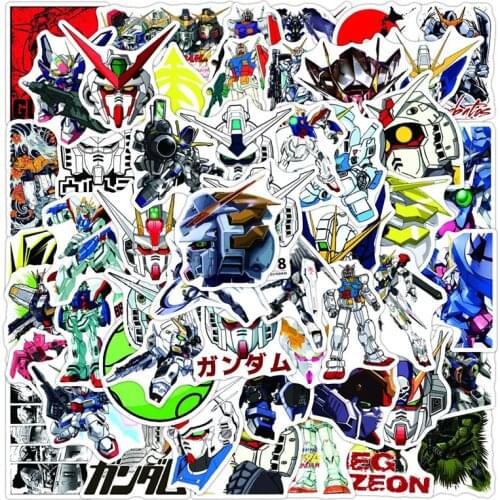 10/30/50pcs/set Japanese Anime GUNDAM Stickers For Motorcycle Notebook Computer Car DIY Childrens Toy Decal Guitar Refrigerator